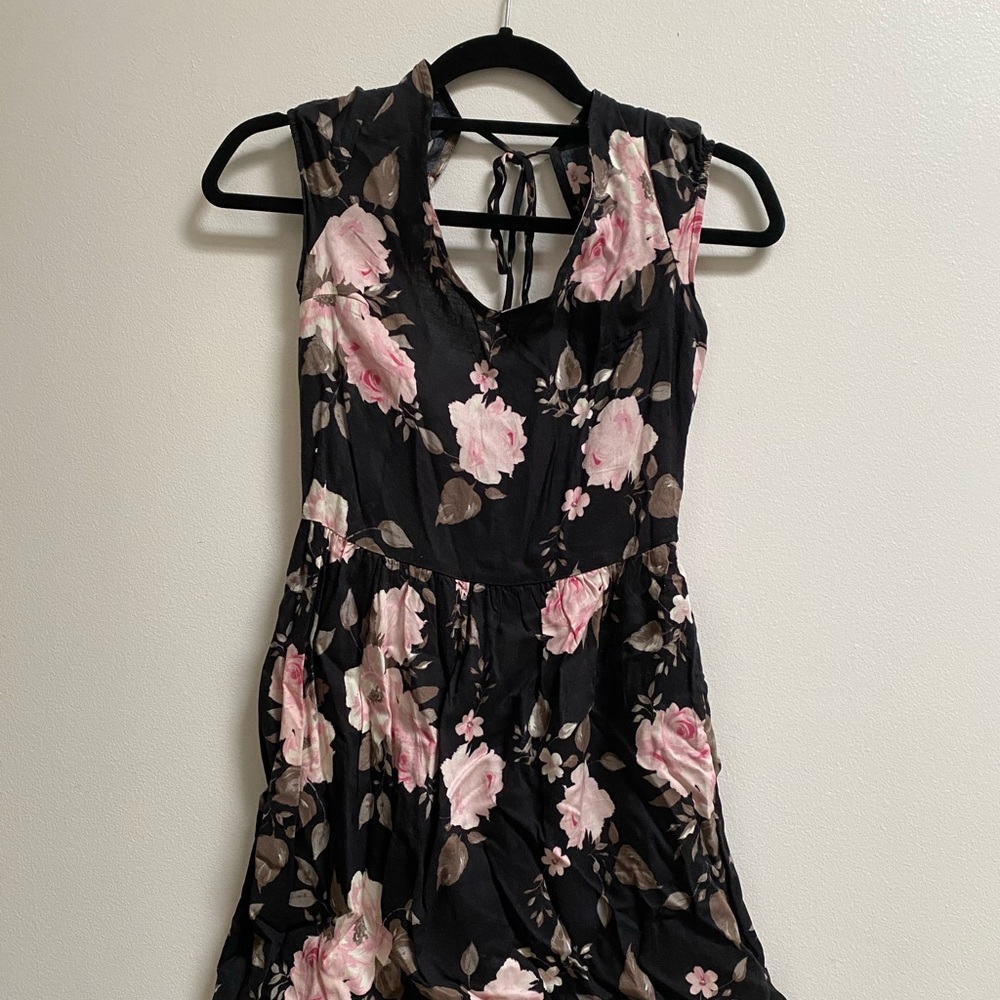 Aeropostale Bethany Mota Black Floral Mini Dress